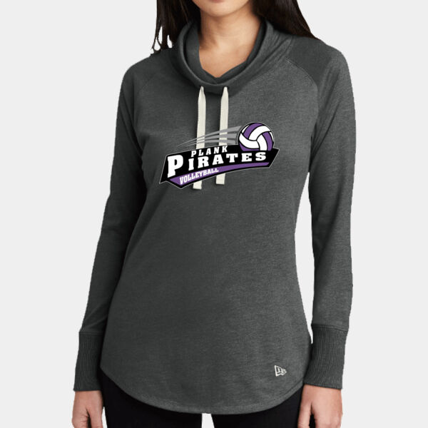 Ladies Plank Volleyball Cotton Blend Cowl Tee Thumbnail