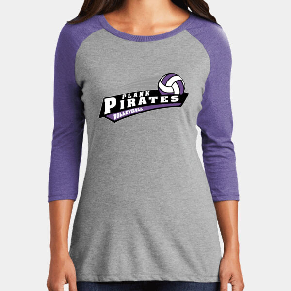Ladies Plank Volleyball 3/4 Sleeve Raglan  Thumbnail